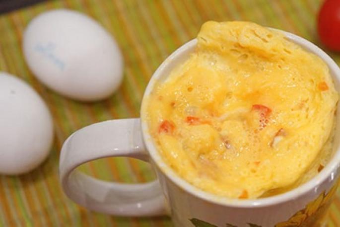 Telur dadar untuk anak di microwave