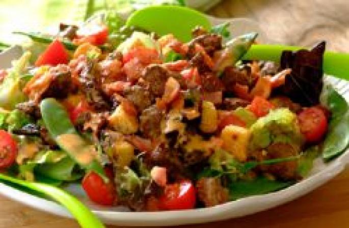 Karaciğer salatası - tarifi Karaciğer gözleme puf salatası