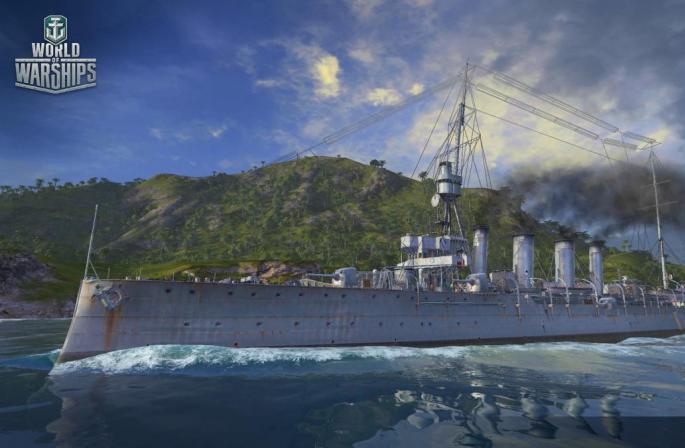 Cabang kapal penjelajah Inggris di World of Warships Tier VII - kapal penjelajah ringan kelas Fiji