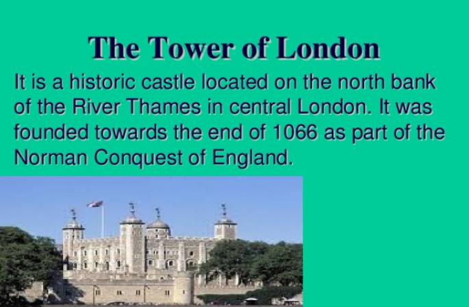 « Présentation en anglais sur le thème « Sites touristiques de Londres »
