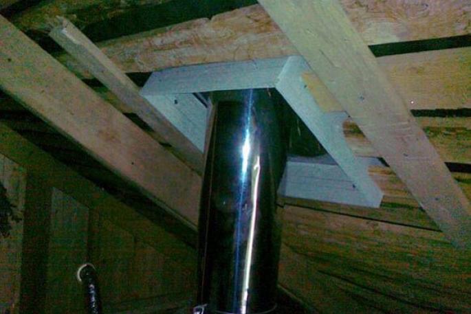 Cómo organizar un paso de tubería a través del techo.